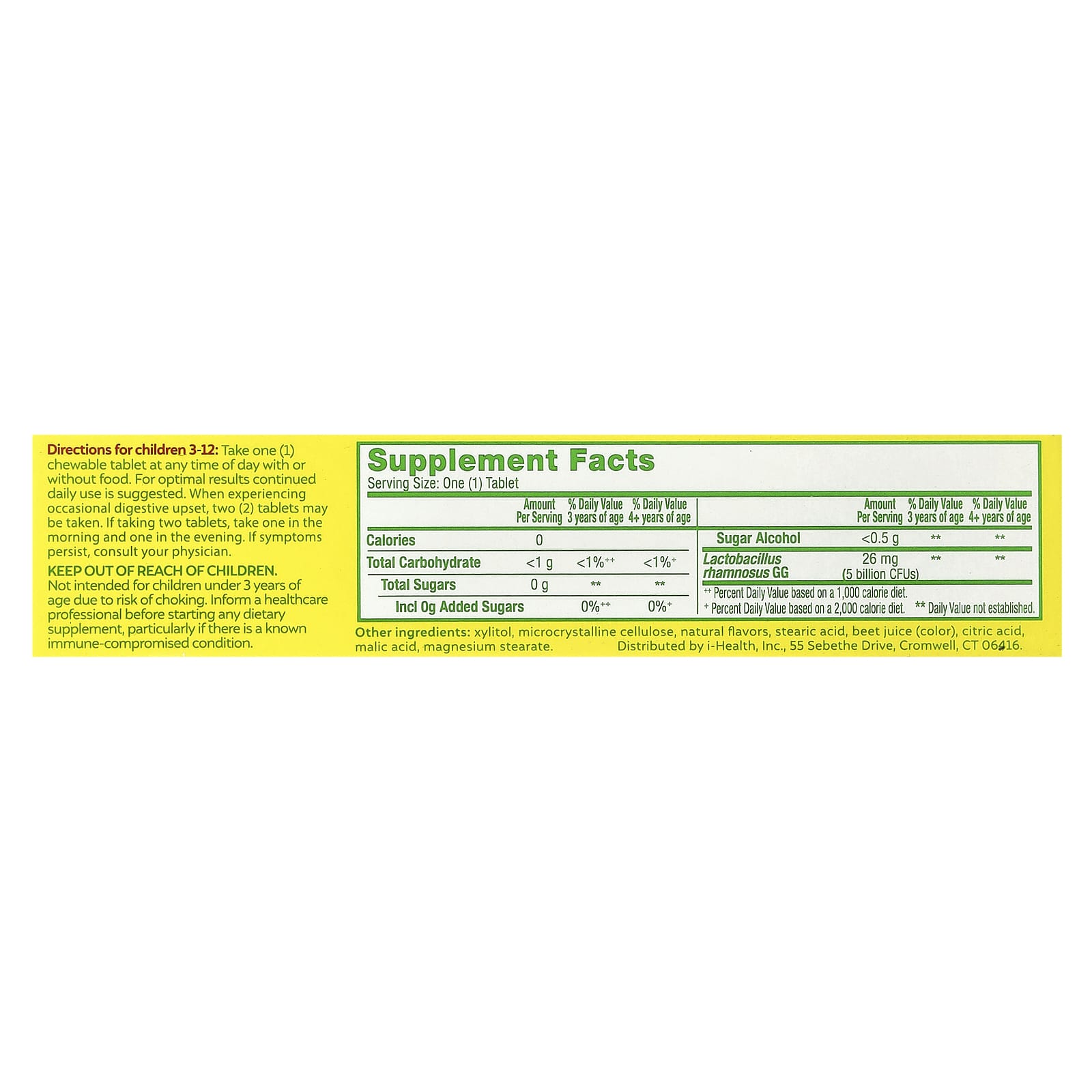 Culturelle, Kids, Purely Probiotics® Chewables, 3+ Years, Bursting Berry, 30 Chewable Tablets (25 mg Per Tablet) - Image 2