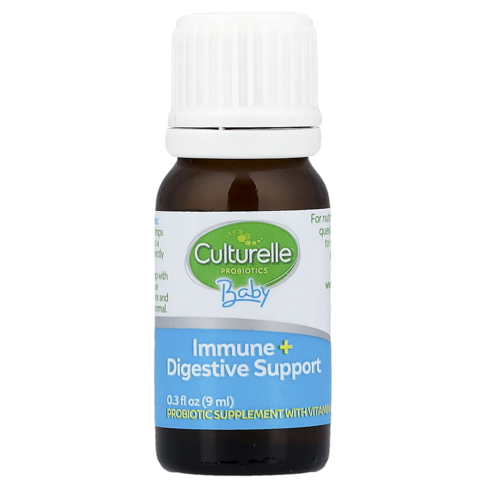 Culturelle, Baby Probiotics, Immune + Digestive Support, Probiotic & Vitamin D Drops, 0-12 Months, 0.3 fl oz (9 ml) - Image 3