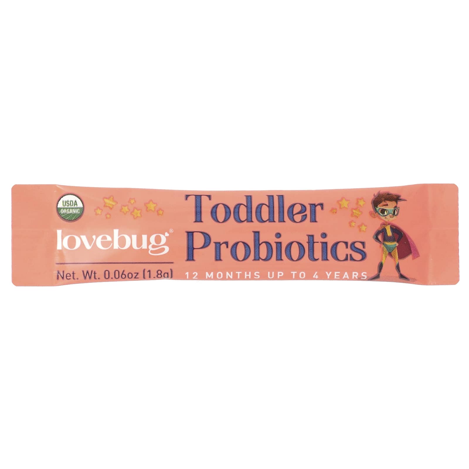 LoveBug Probiotics, Toddler Probiotics, 12 Months Up To 4 Years, 15 Billion CFU, 30 Single Serve Stick Packs, 0.06 oz (1.8 g) Each - Image 3