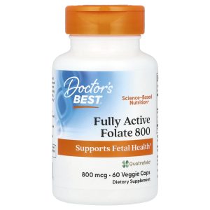 Doctor's Best, Fully Active Folate 800, 800 mcg, 60 Veggie Caps