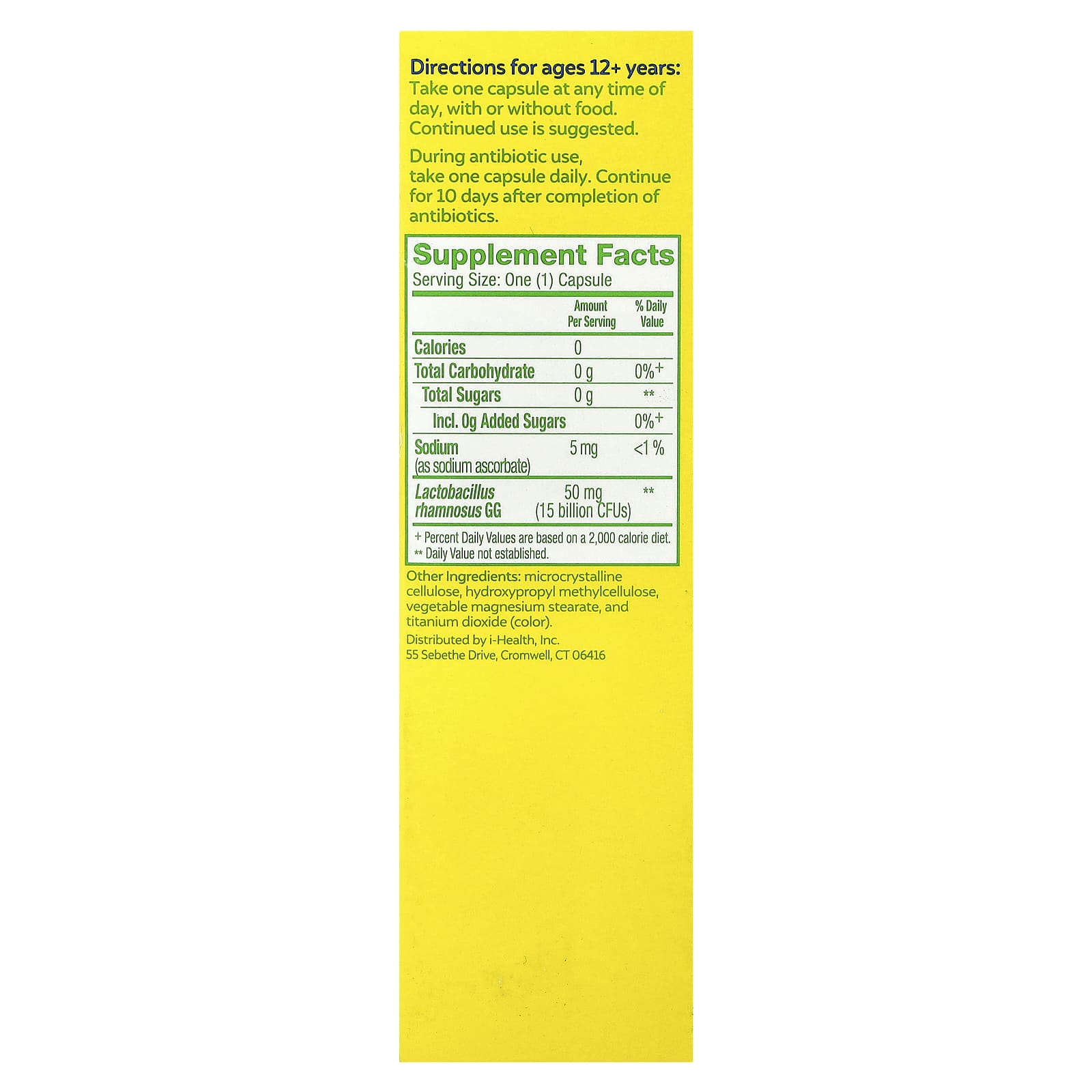 Culturelle, Probiotics, Health & Wellness, 50 Vegetarian Capsules - Image 2