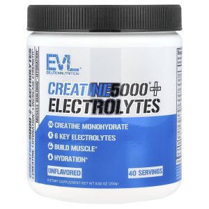 EVLution Nutrition, Creatine5000® Plus Electrolytes, Unflavored, 8.82 oz (250 g)