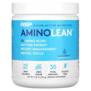 RSP Nutrition, AminoLean®, Energy, Blue Raspberry, 8.25 oz (234 g)