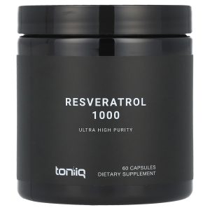 Toniiq, Resveratrol 1000, 60 Capsules (500 mg per Capsule)