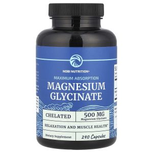 Nobi Nutrition, Magnesium Glycinate, Maximum Absorption, 240 Capsules (250 mg per Capsule)