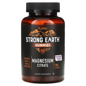 YumVs, Strong Earth Gummies™, Magnesium Citrate, Raspberry, 90 Gummies