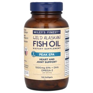 Wiley's Finest, Wild Alaskan Fish Oil, Peak EPA, 120 Softgels