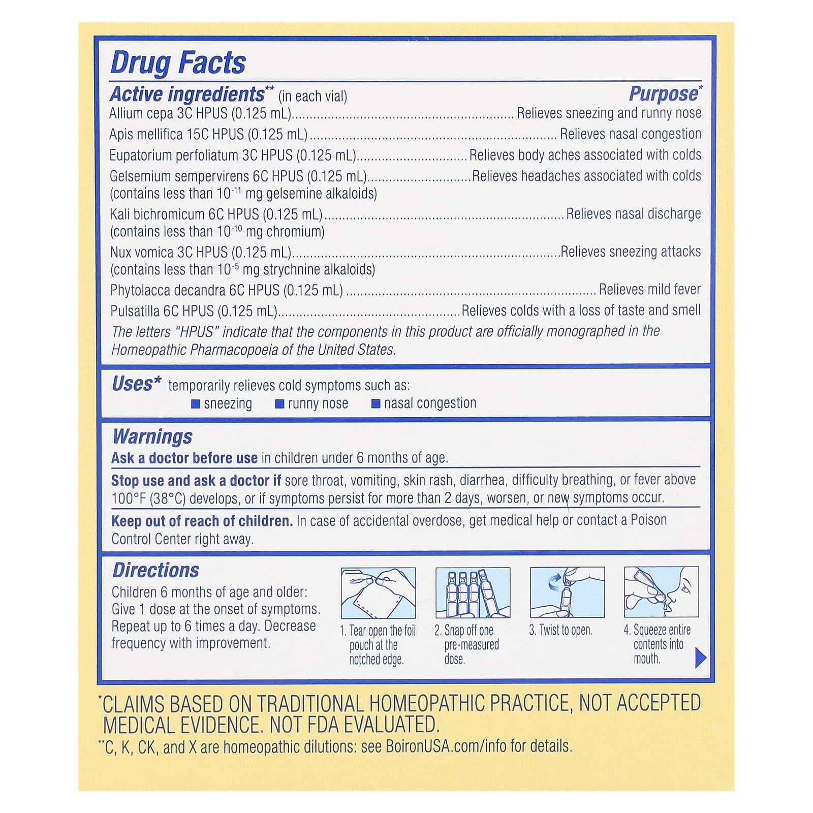 Boiron, Cold Calm Baby, Liquid Doses, Cold Relief, 6+ Months, 30 Pre-Measured Liquid Doses, 0.034 fl oz (1 ml) Each - Image 2