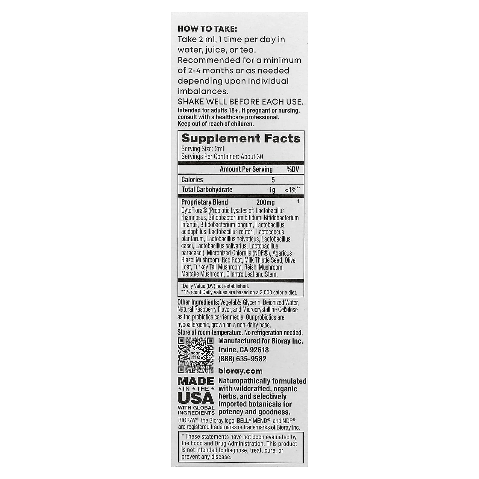 Bioray, Belly Mend®, Gut Support, 2 fl oz (59 ml) - Image 2