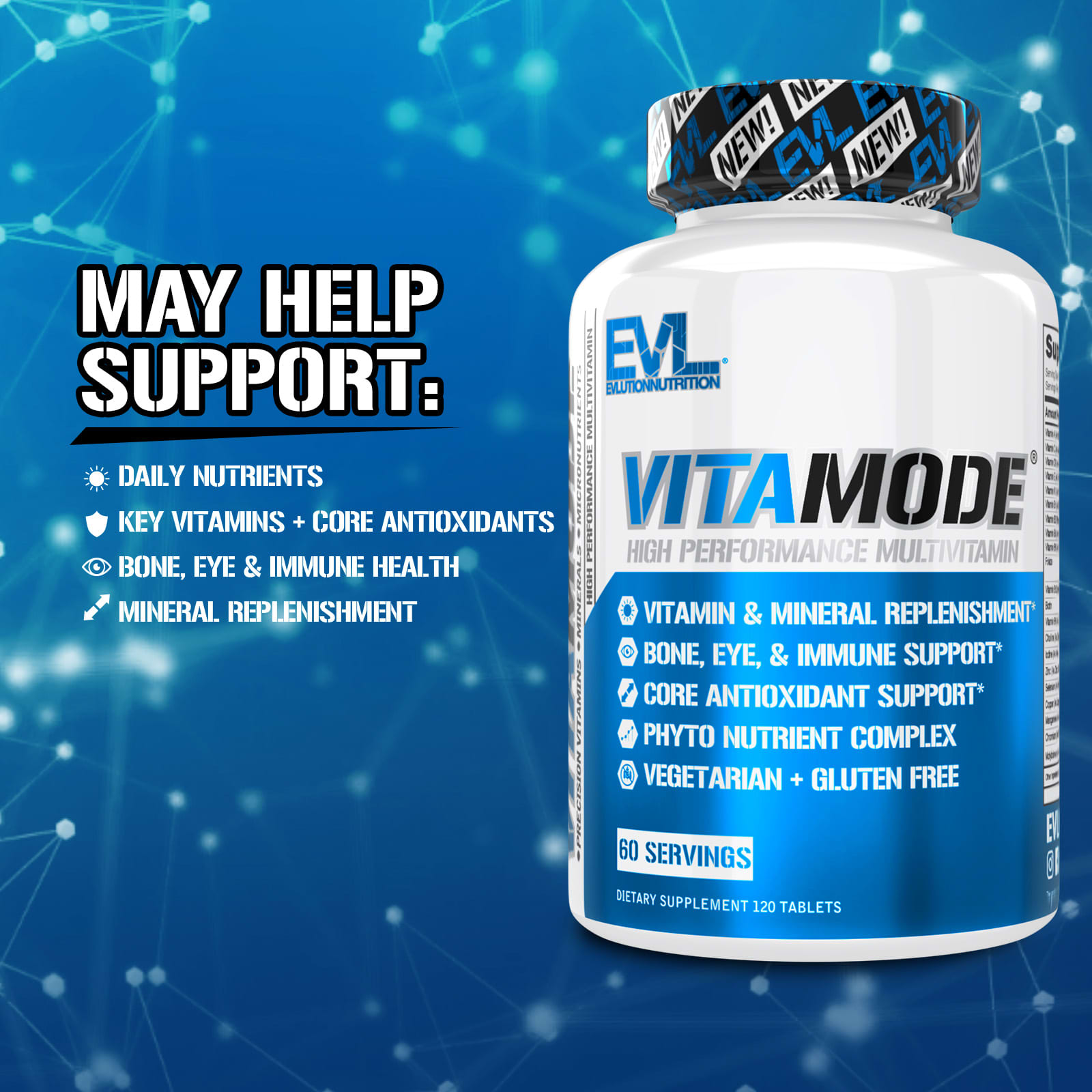 EVLution Nutrition, VitaMode®, High Performance Multivitamin, 120 Tablets - Image 3