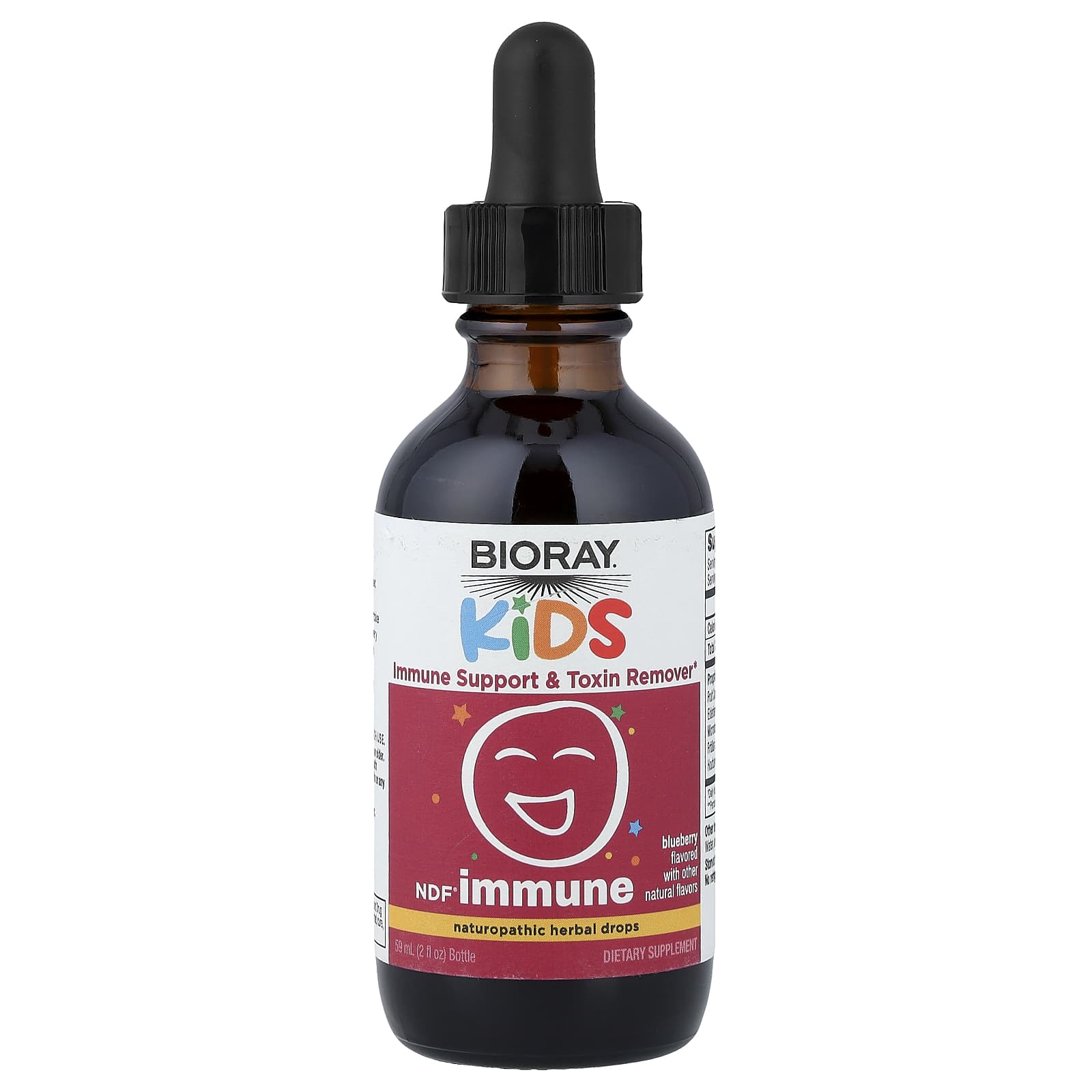 Bioray, Kids, NDF® Immune, Blueberry, 2 fl oz (59 ml) - Image 3